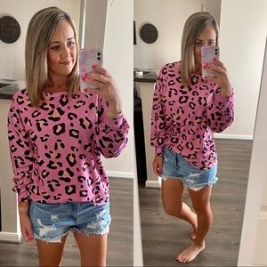 Parker Pink Leopard Blouse